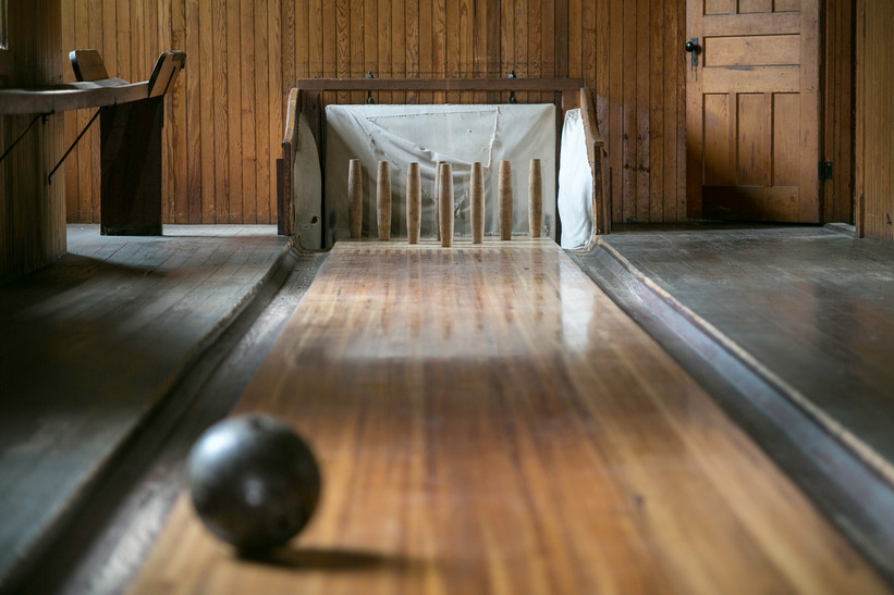 Clausen one lane bowling alley